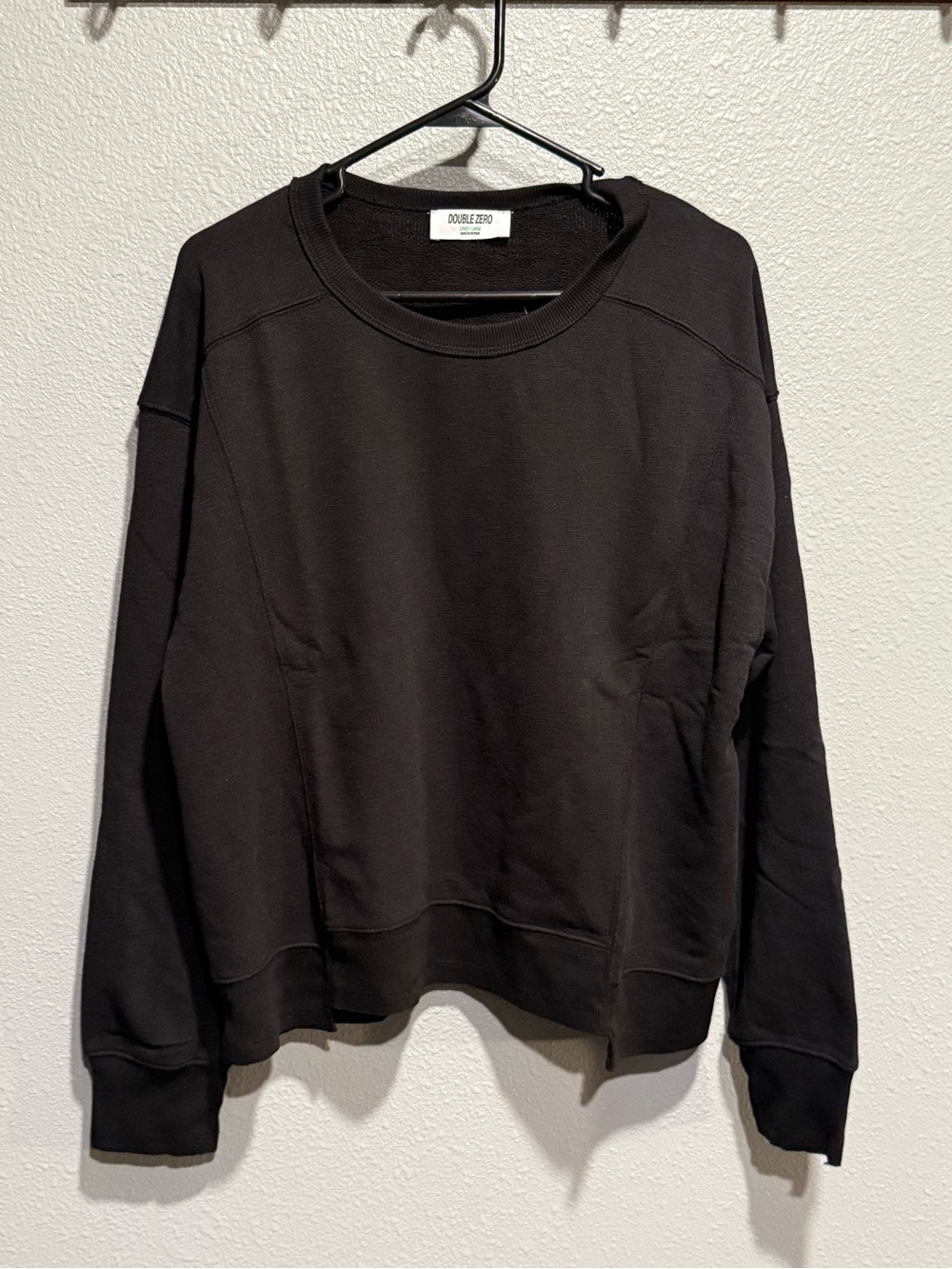 Double Zero Black Crewneck Sweatshirt Size Large Like New